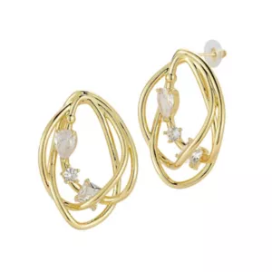 WINX Sculptural Stud Earrings, Women's, Gold Tone