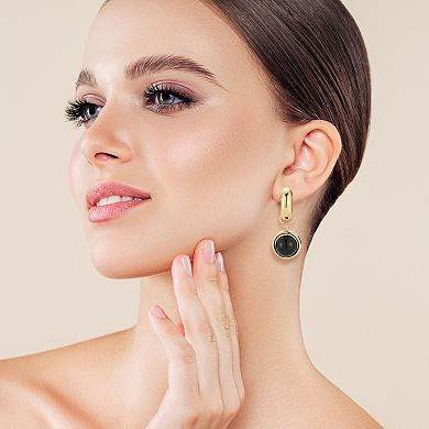 WINX Gold Tone Hoop Drop Earrings