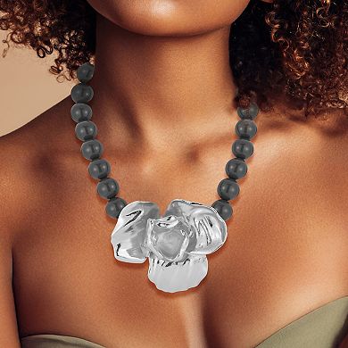 WINX Orchid Black Beaded Necklace