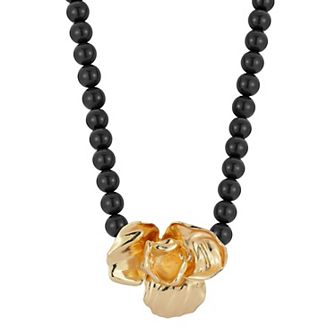 WINX Orchid Black Beaded Necklace