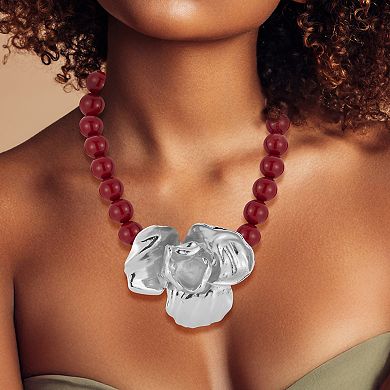 WINX Orchid Maroon Beaded Necklace