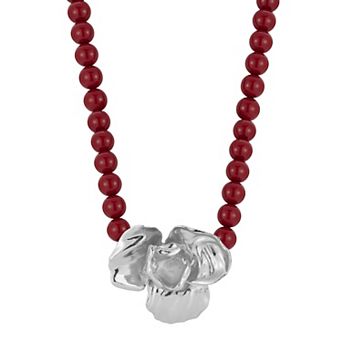 WINX Orchid Maroon Beaded Necklace