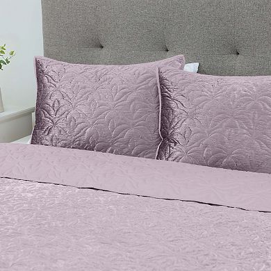 Lemon Tree Mauve Quilt Set