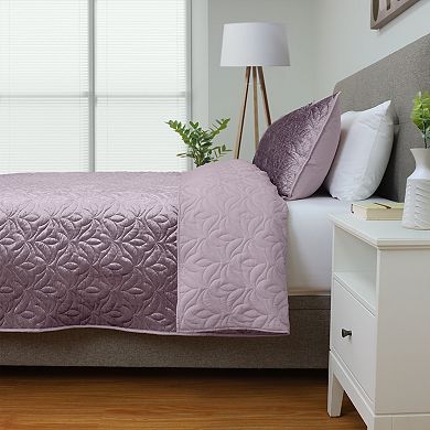 Lemon Tree Mauve Quilt Set