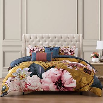 Bebejan Golden Bounty 100 % Cotton Sateen 5 pc Reversible Comforter Set