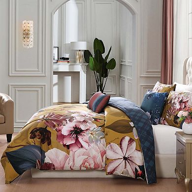 Bebejan Golden Bounty 100 % Cotton Sateen 5 Piece Reversible Comforter Set
