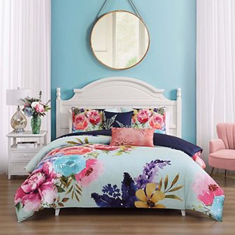 Bebejan Aqua Fiesta 100 % Cotton Sateen 5 pc Reversible Comforter Set