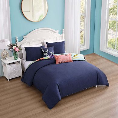Bebejan Aqua Fiesta 100 % Cotton Sateen 5 Piece Reversible Comforter Set