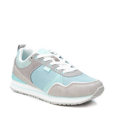 Women's Sneakers By XTI, Aqua With Grey Accent