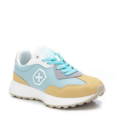 Women's Sneakers By XTI, Blue With Multicolor Accent