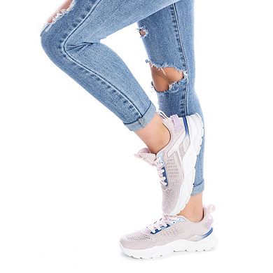 Women's Lace-Up Sneakers Nude
