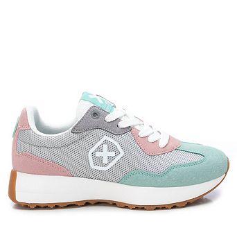 Women's Sneakers By XTI, Grey With Multicolor Accent