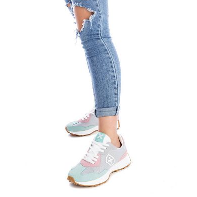 Women's Sneakers By XTI, Grey With Multicolor Accent