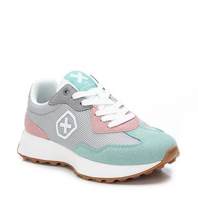 Women's Sneakers By XTI, Grey With Multicolor Accent