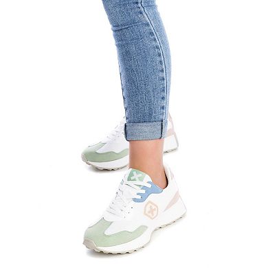 Women's Sneakers By XTI, White With Multicolor Accent