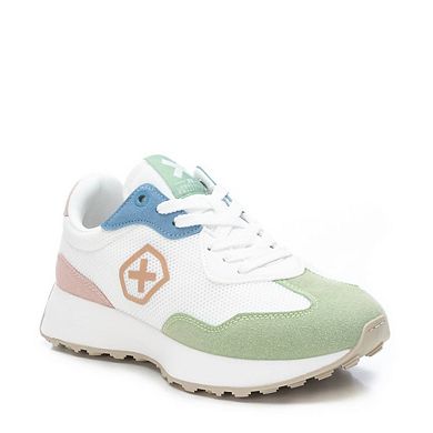 Women's Sneakers By XTI, White With Multicolor Accent