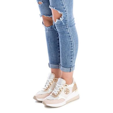 Women's Wedge Sneakers Gold