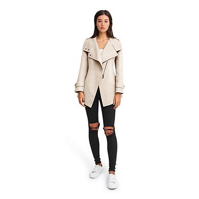 Bad Girl Wool Blend Moto Coat