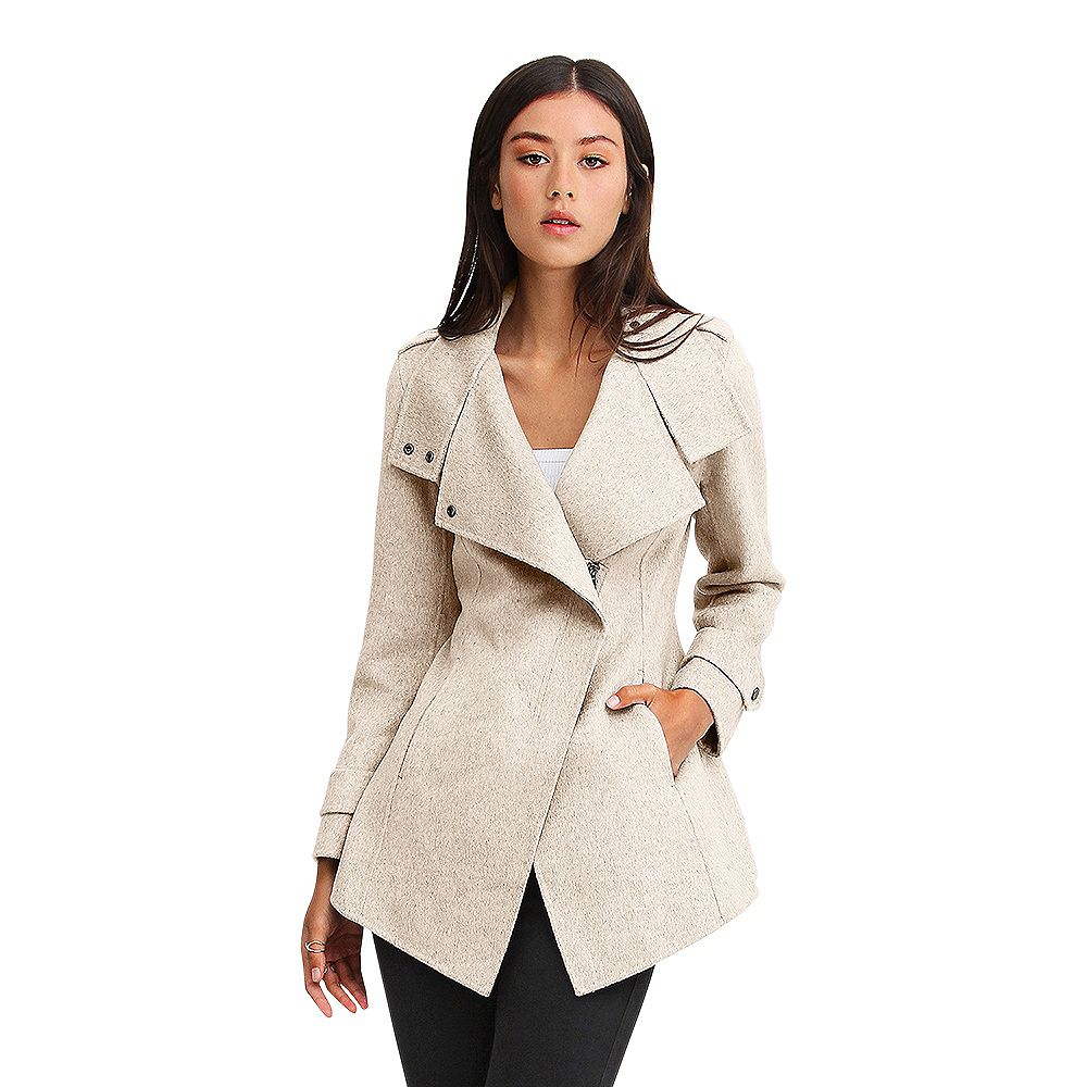 Bad Girl Wool Blend Moto Coat