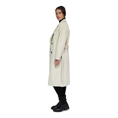 Boss Girl Double-Breasted Lined Wool Coat