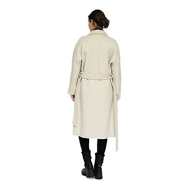 Boss Girl Double-Breasted Lined Wool Coat