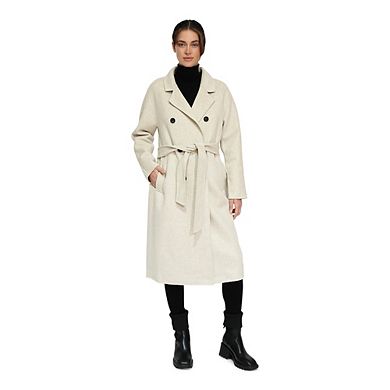 Boss Girl Double-Breasted Lined Wool Coat