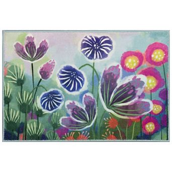 Liora Manne Siena Watercolor Wildflower Indoor Mat