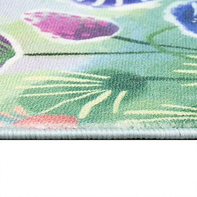Liora Manne Siena Watercolor Wildflower Indoor Mat