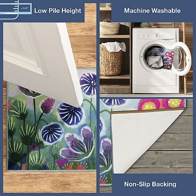 Liora Manne Siena Watercolor Wildflower Indoor Mat