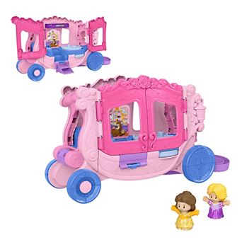 Fisher-Price Little People Disney Princess 2 pc Musical Pull-Along Carriage Set