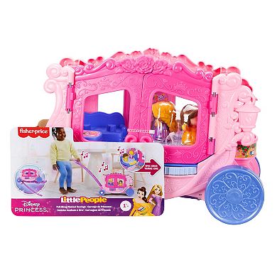 Fisher-Price Little People Disney Princess 2-pc. Musical Pull-Along Carriage Set