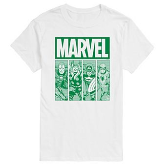 Men's Marvel Green Grid Graphic Tee