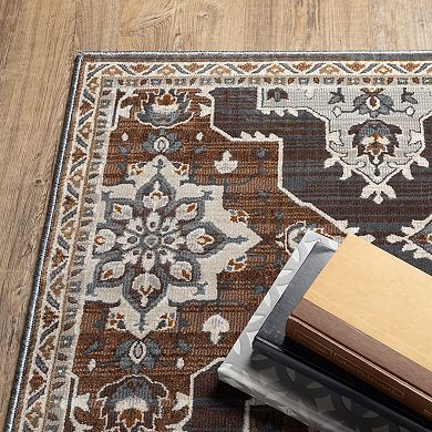 StyleHaven Traditional Panel Medallions Area Rug