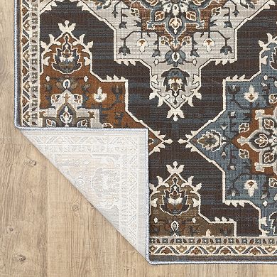 StyleHaven Traditional Panel Medallions Area Rug