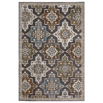 StyleHaven Traditional Panel Medallions Area Rug