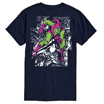 Men's Marvel Green Goblin Comic Panels Graphic Tee