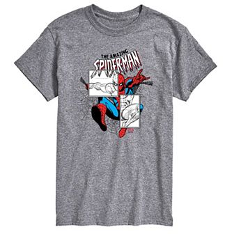 Men's Marvel Spider-Man Sketch Panels Graphic Tee
