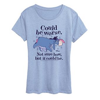 Disney's Winnie The Pooh Eeyore Women's Could Be Worse Graphic Tee