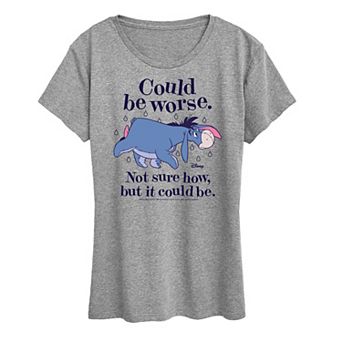 Disney's Winnie The Pooh Eeyore Women's Could Be Worse Graphic Tee