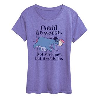 Disney's Winnie The Pooh Eeyore Women's Could Be Worse Graphic Tee