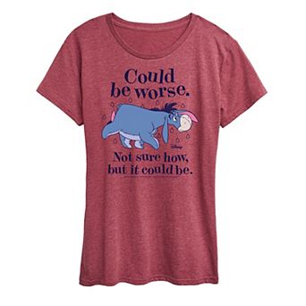 Disney's Winnie The Pooh Eeyore Women's Could Be Worse Graphic Tee