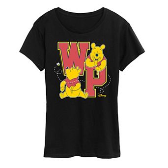 Disney's Winnie The Pooh Women's Collegiate Letters Graphic Tee