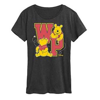 Disney's Winnie The Pooh Women's Collegiate Letters Graphic Tee