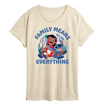 Disney's Lilo & Stitch Women's Family Means Everything Graphic Tee