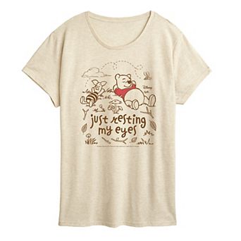 Disney's Winnie The Pooh Women's Just Resting My Eyes Graphic Tee