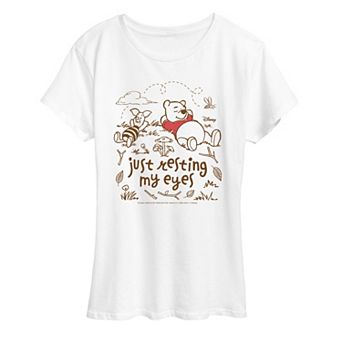 Disney's Winnie The Pooh Women's Just Resting My Eyes Graphic Tee