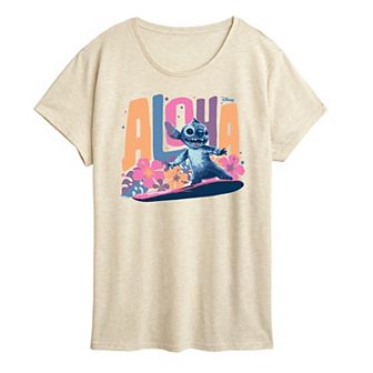 Disney's Lilo & Stitch Women's Aloha Surfing Graphic Tee