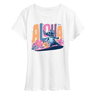 Disney's Lilo & Stitch Women's Aloha Surfing Graphic Tee