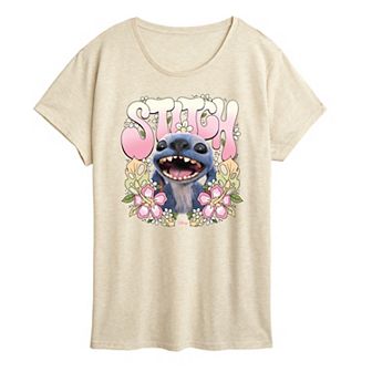 Disney's Lilo & Stitch Women's Floral Graphic Tee