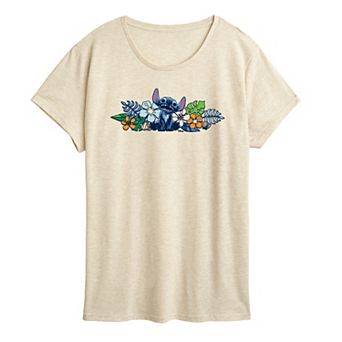 Disney's Lilo & Stitch Women's Flowers Graphic Tee